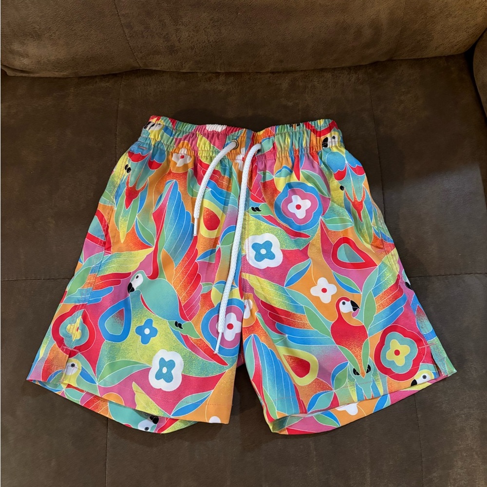 Kenny Flowers Parrots of the Caribbean Swim Trunks